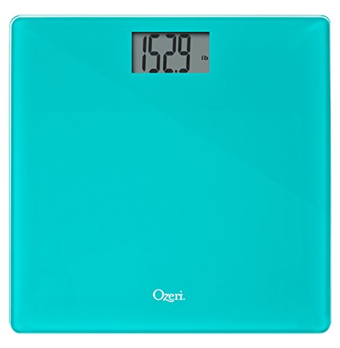 Ozeri Precision 440 lbs Body Weight Scale (0.1 lbs / 0.05 kg Bath Scale Sensors) in Tempered Glass, with Infant, Pet & Luggage Tare