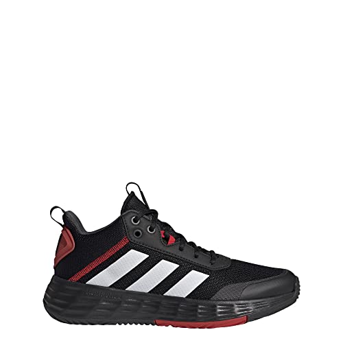 adidas Men's Own The Game 2.0 Basketball Shoe, Black/White/Carbon, 10.5