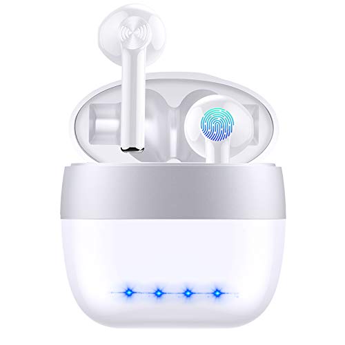 Wireless Earbuds, Bluetooth 5.2 ENC Noise Cancelling Deep Bass in-Ear Stereo Earphones, IPX6 Waterproof Headphones with Mic, USB-C Charging Case, Touch Control Ear Buds Headset for iPhone Android iOS
