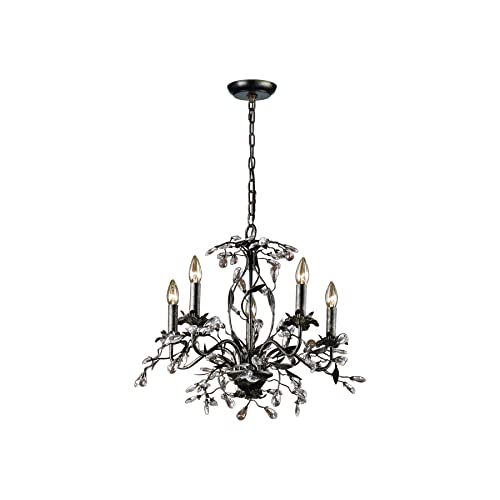 Elk Home Circeo 5-Light Chandelier - in Deep Rust Finish, 21-Inch Wide, Traditional Style
