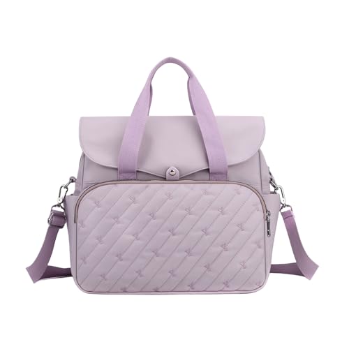 QWUG Women's Purses lightweight Casual Multipurpose Satchel Handbags Shoulder Bag Travel bag crossbody bag Messenger Bags Backpack with USB Port Purple