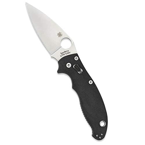 Spyderco Manix 2 Signature Knife with 3.37' CPM S30V Steel Blade and Durable Black G-10 Handle - PlainEdge - C101GP2
