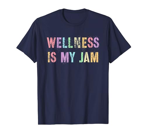 Funny WELLNESS IS MY JAM Health Guy Nurse Trainer Life Yoga T-Shirt