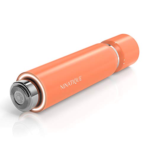 Ninatique Facial Hair Removal for Women ，Women's razor， Painless Hair Remover, Women's Painless Peach Hair Trimmer, Lipstick Size Hair Removal, Suitable for Upper Lip, Chin and Cheek (Living Coral)