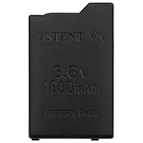 OSTENT High Capacity Quality Real 1800mAh 3.6V Lithium Ion Polymer Li-ion Polymer Rechargeable Battery Pack Replacement for Sony PSP 1000 PSP-110 Console