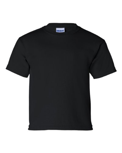 Gildan Youth Ultra Cotton T-Shirt, Style G2000B, 2-Pack, Black, Large