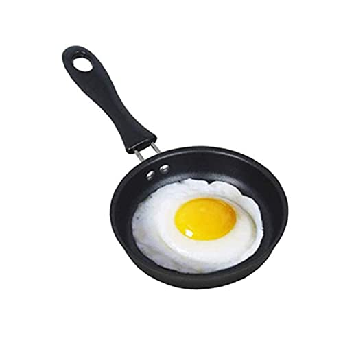 Demoyaya One Egg Frying Pan, Mini Induction Frying Eggs Pan, 4.7' Single Egg Durable Small Pan with Handle Heat Resistant Non Stick Pot, Portable Pan for Stove Gas Induction Hob
