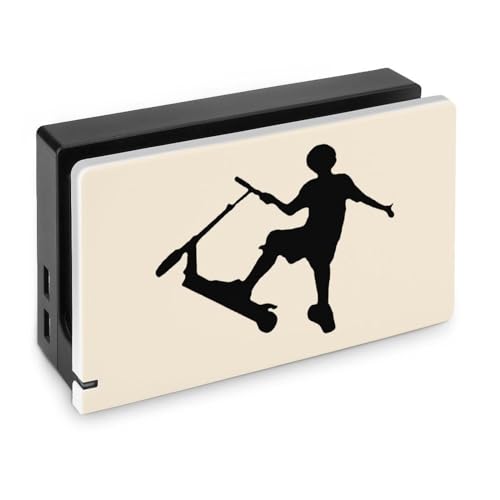 Stunt Scooter Custom Faceplate Cover Compatible with Switch OLED Dock Cover Anti-Scratch PC Hard Shell