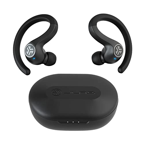 JLab JBuds Air Sport True Wireless Bluetooth Earbuds + Charging Case, Black, IP66 Sweat Resistance, Class 1 Bluetooth 5.0 Connection, 3 EQ Sound Settings JLab Signature, Balanced, Bass Boost