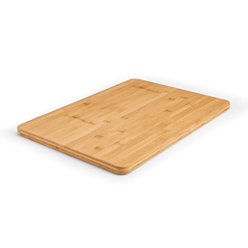 Farberware Extra-Large Wood Cutting Board, Reversible Chopping Board for Kitchen Meal Prep and Serving, Charcuterie Board, 14-Inch x 20-Inch, Bamboo