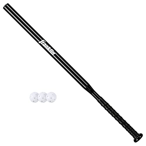 Franklin Sports MLB Baseball Training Bat + Balls - Thin Stick Training Bat for Hitting Practice - Skinny Mini Bat + Ball Set for Contact Batting - 30'