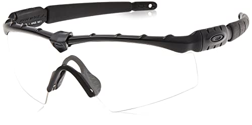 Oakley Men's OO9213 M Frame 2.0 Industrial Rectangular Sunglasses, Matte Black/Clear, 32 mm