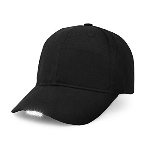 UltraKey Hands Free LED Baseball Cap Hat for Outdoor Jogging Hip Hop Party Holiday