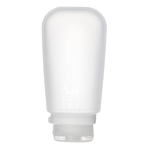 humangear GoToob+ (XL) | Refillable Silicone Travel Bottle | Locking Lid | Food-Safe Material | Clear, XL (6 fl.oz.; 177ml)