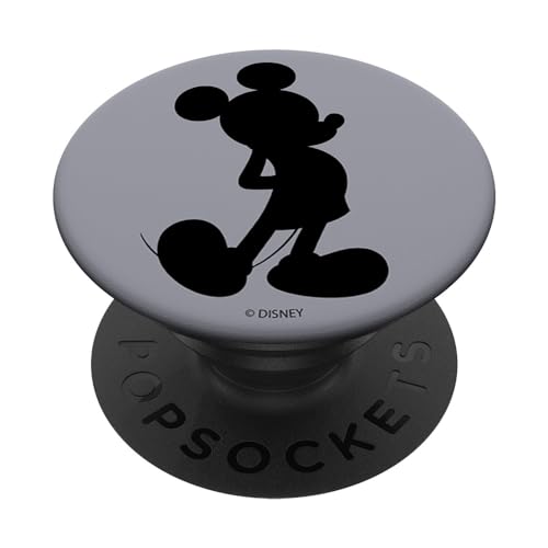 Disney Mickey And Friends Grey Mickey Silhouette PopSockets Standard PopGrip