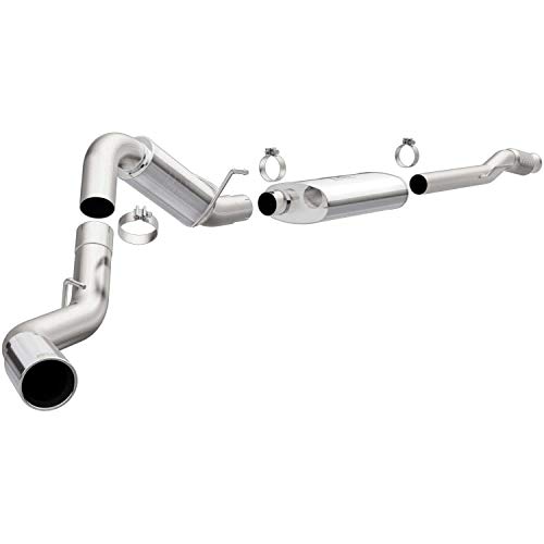 MagnaFlow Cat-Back Performance Exhaust System 15318 - Street Series, Stainless Steel 4in Main Piping, Single Passenger Side Rear Exit, Polished Finish 5in Exhaust Tip - Truck Performance Exhaust Kit