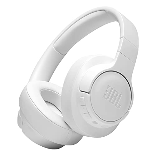 JBL Tune 710BT Wireless Over-Ear Bluetooth Headphones with Microphone, 50H Battery, Hands-Free Calls, Portable (White), Medium