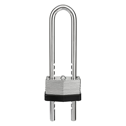 BRINKS - 44mm Laminated Steel Keyed Padlock with Adjustable Shackle - Chrome Plated with Hardened Steel Shackle