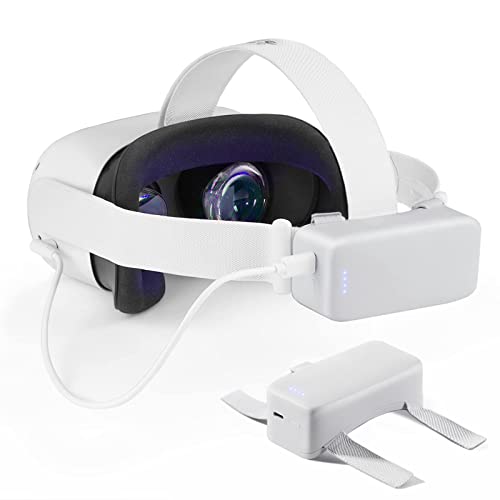 CIYOYO Battery Pack for Quest 2/ Quest 3 - Accessories for Meta Quest 2/Quest 3, 6700mAh VR Power Bank for Original Quest 2/Pro and Elite Strap, Extra 2.5-3.5H Playtime for Parents Gamers Kids