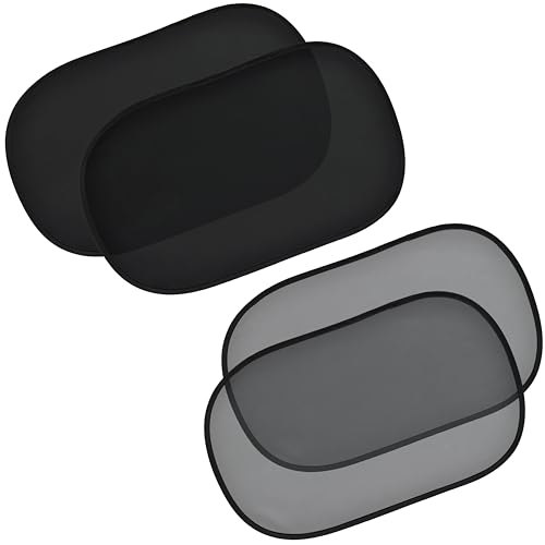 EcoNour Car Side Window Shades for Baby | Medium - 4 Pack Car Side Window Sunshade for Kids | Automotive Sun Protection Baby from UV and Sun Glare | Car Baby Accessories (20'x12')