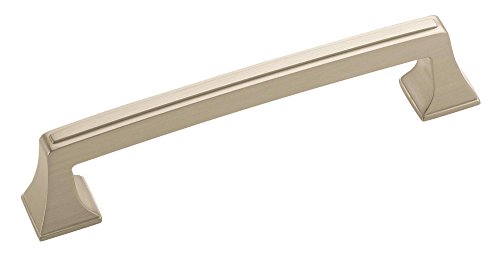 Amerock | Cabinet Pull | Satin Nickel | 5-1/16 inch (128 mm) Center to Center | Mulholland | 1 Pack | Drawer Pull | Drawer Handle | Cabinet Hardware