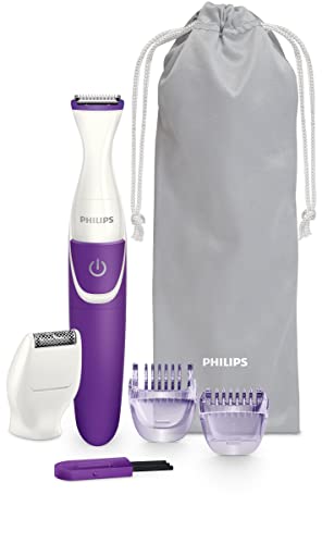 Philips Beauty Bikini Genie Cordless Trimmer for Bikini Line Hair Removal, with Shaving Head and Comb, BRT383/50