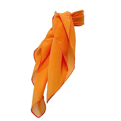 Hip Hop 50's Shop Sheer Chiffon Scarf Vintage Style Accessory for Women and Children, Orange