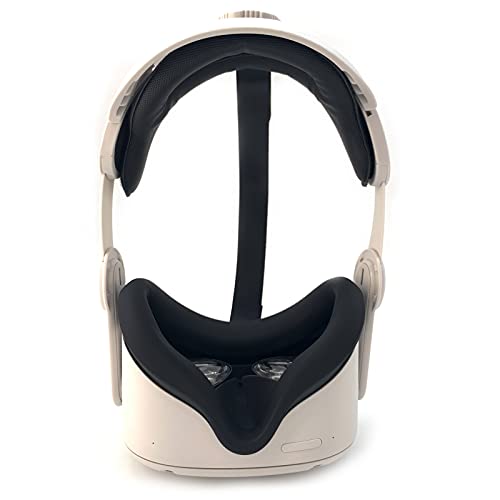 Hounyoln VR Silicone Skin for Oculus Quest 2 Face Mask- Fits OculusQuest 2 Accessories Replace Facial Interfaces Blocking Light, Sweatproof