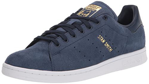 adidas Originals Men's Stan Smith Sneaker, Collegiate Navy/White/Gold Metallic, 10