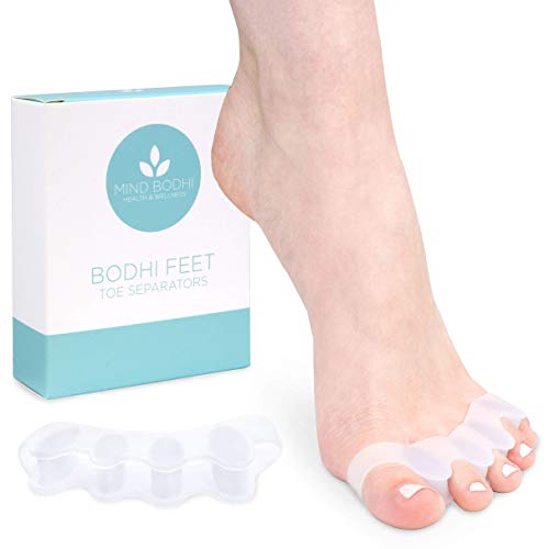 Mind Bodhi Toe Separators to Correct Bunions and Restore Toes to Their Original Shape (Bunion Corrector For Women Men Toe Spacers Toe Straightener Toe Stretcher Big Toe Correctors Toe Separator) White