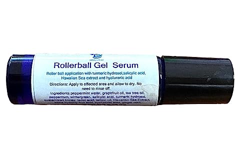 Diva Stuff Blemish Gel Rollerball Serum, – with Hawaiian Sea Extract, Tea Tree, Peppermint, Turmeric and More– Made in the USA