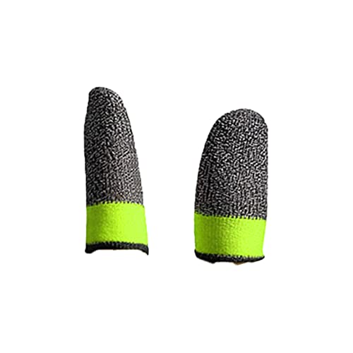 Gaweb Gaming Finger Sleeves Seamless Breathable Sweatproof 0.01MM Thin Game Controller Thumb Finger Cover for Mobile Games Green 1size