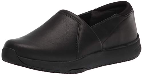 Dr. Scholl's Shoes Women's Dive In Slip-Resistant Slip On, Black Smooth, 7 Wide