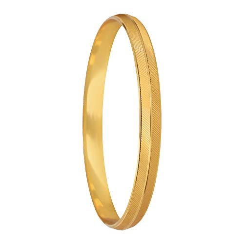 Bodha 22k Gold Plated Designer Stylish Self Design Amritsari Gold Plated Sikh Kada for Men (SJ_3288_2.10)