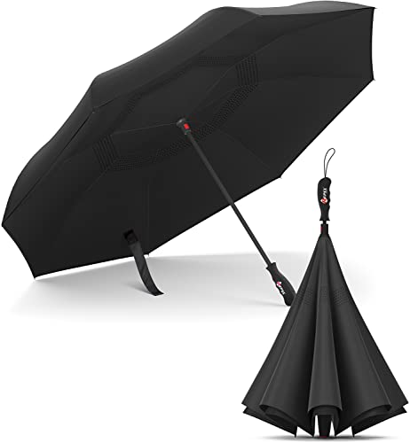 Repel Umbrella Large Umbrellas for Rain Windproof - Easy Automatic Open & Close, Heavy Duty Reinforced Fiberglass Frame - Portable, Folding, Compact Umbrella for Travel - All-Weather Strong Umbrella