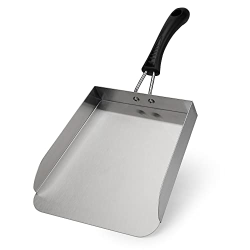 Stanbroil Stainless Steel Griddle Food Mover Smash Burger Food Shovel Grill Spatula Great for Stir Fry and Move Food, 13'