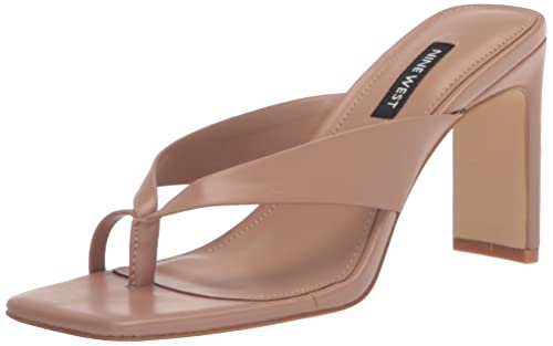 Nine West Women's DURLIFE Heeled Sandal, Dark Blush 101, 8