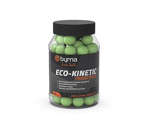 Byrna Eco-Kinetic Projectiles - Training & Recreational Projectile Rounds for Byrna Launchers with Visual Impact Technology - Water Soluble, Eco Friendly, Easy to Clean, 0.68 Caliber - (95 Count)