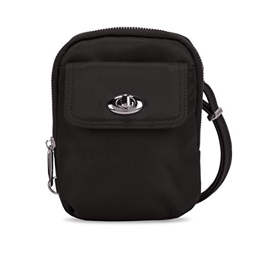 Travelon Anti-Theft Tailored Crossbody Phone Pouch, Onyx