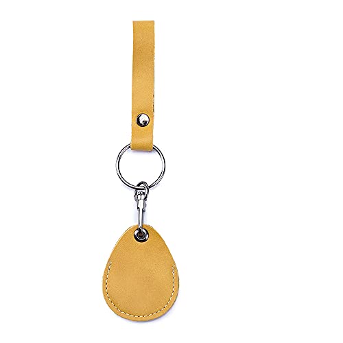 Temvue Access Card Holder RFID Key Fob Bag Key Chains NFC Smart Key Tag Card RFID Pod ID card protector common access card cover (Apricot yellow)