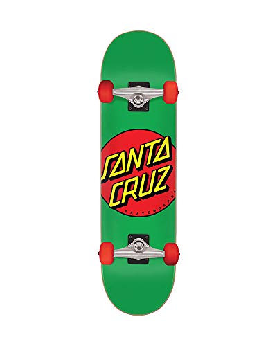 SANTA CRUZ Classic Dot Mid Sk8 Completes, Green 7.80in x 31.00in