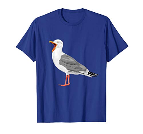 Funny Screaming Seagull Shirt. Ocean Lover and birder T-Shirt