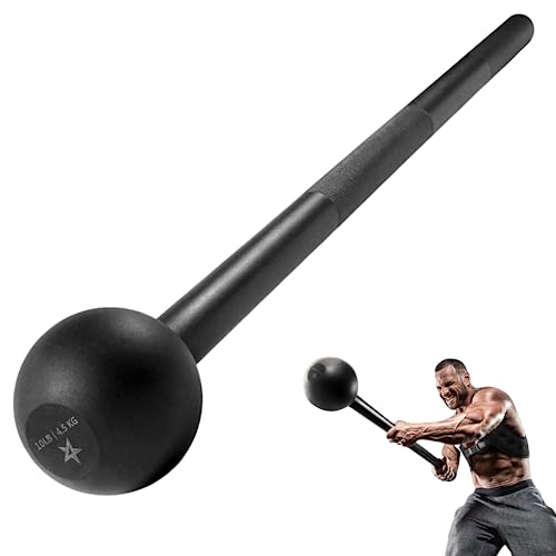 Yes4All Steel Mace Bell for Strength Training, Shoulder, Grips & Forearms Workouts - 10 Pounds