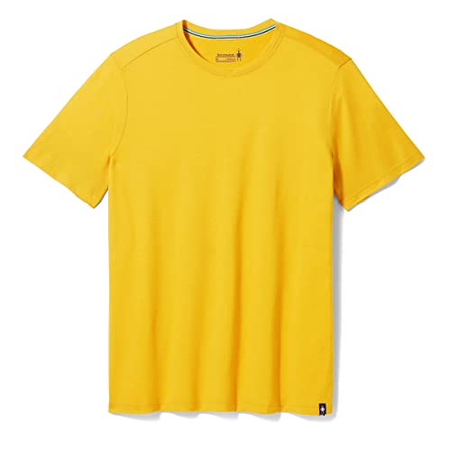 Smartwool Men's Merino Wool Short Sleeve Tee (Regular Fit), Honey Gold, X-Large