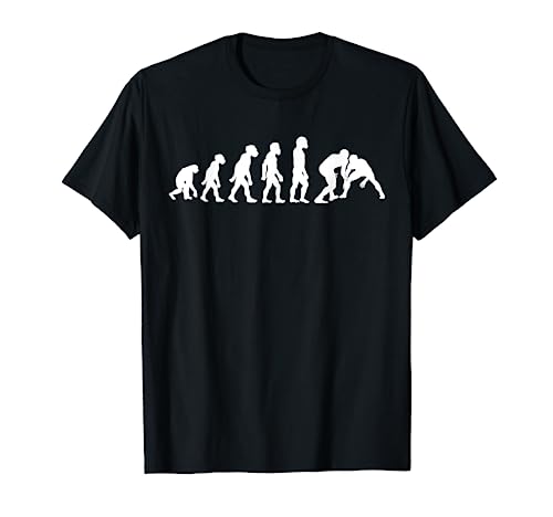 Funny Human Wrestling Evolution MMA Wrestler Grappler T-Shirt