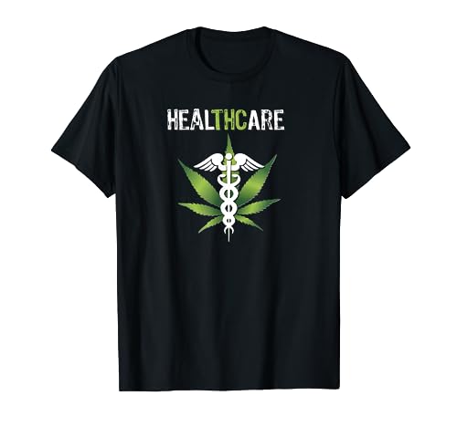 HEALTHCARE Medical Marijuana Leaf Graphic T-Shirt