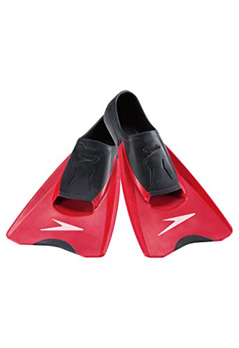 Speedo unisex adult Swim Training Switchblade Fin, Black/Red, XS - Youth Shoe Size 4-5 Women s Shoe Size 5-6 US