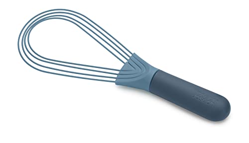 Joseph Joseph 981000 Twist Whisk 2-In-1 Collapsible Balloon and Flat Whisk Silicone Coated Steel Wire, Sky