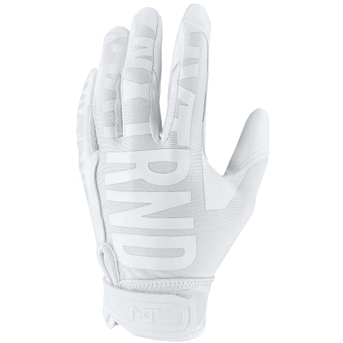 Nxtrnd G1 Men's Football Gloves, Adult Sticky Receiver Gloves (White, Medium)