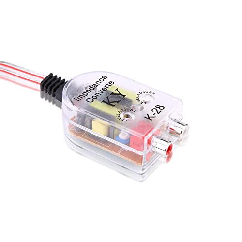 Keenso High to Low Converter, RCA Wire Converter Line Converter Car Audio Hilow Converter Output Impedance Converter